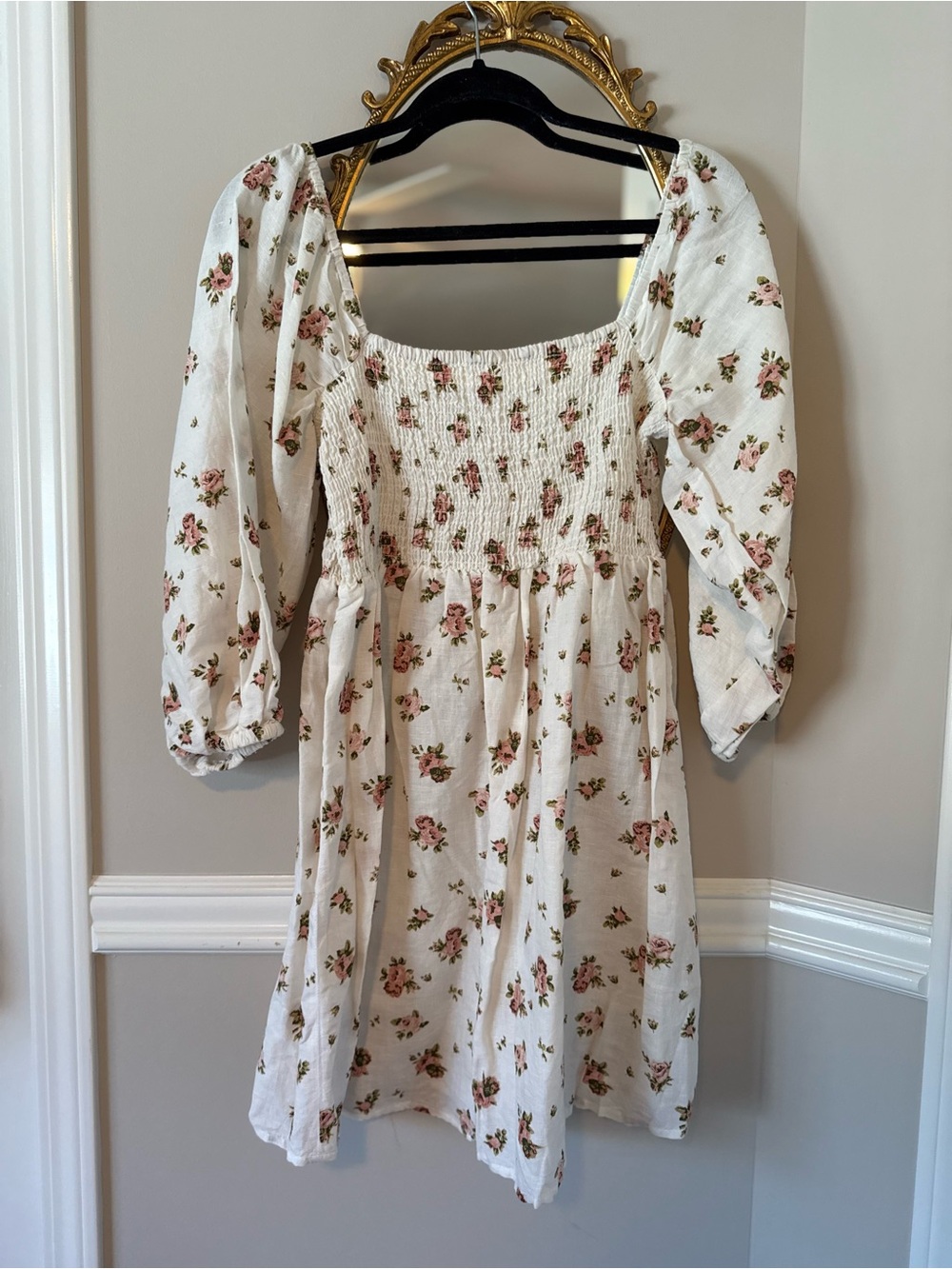 Urban Outfitters White Floral Mini Dress